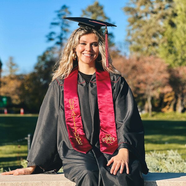 Cardinal Stole of Gratitude I-State Graduation Stole